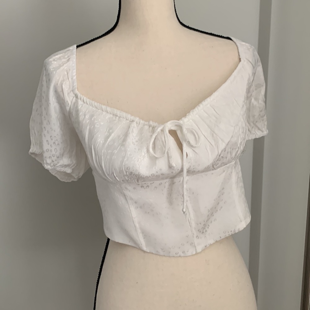White crop top
